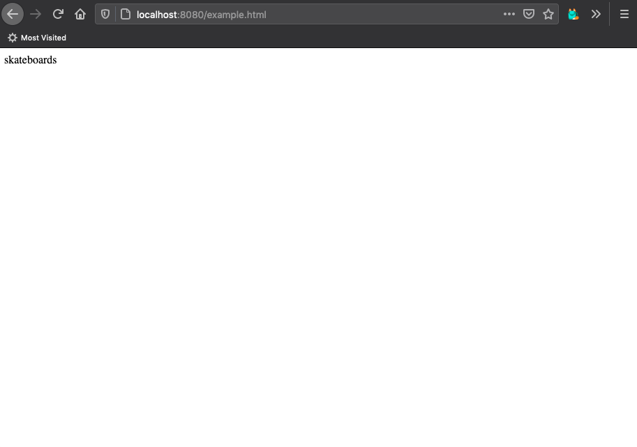 browser displaying the word skateboards in
unstyled, tiny text